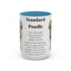 15oz Standard Poodle Mug, Light Blue, front view