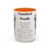 15oz Standard Poodle Mug, Orange, front view