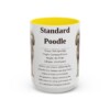 15oz Standard Poodle Mug, Yellow, front view