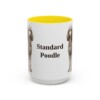 15oz Standard Poodle Mug, Yellow, front view