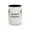 15oz Standard Schnauzer Mug, Black, front view