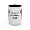 15oz Standard Schnauzer Dog Dad Mug, Black, front view