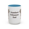 15oz Standard Schnauzer Dog Dad Mug, Light Blue, front view
