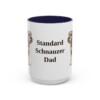15oz Standard Schnauzer Dog Dad Mug, Navy, front view