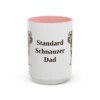 15oz Standard Schnauzer Dog Dad Mug, Pink, front view