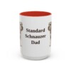 15oz Standard Schnauzer Dog Dad Mug, Red, front view