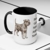 15oz Funny Standard Schnauzer Mug, Black, lifestyle photo