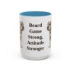 15oz Funny Standard Schnauzer Mug, Light Blue, front view