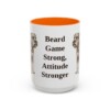 15oz Funny Standard Schnauzer Mug, Orange, front view