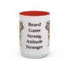 15oz Funny Standard Schnauzer Mug, Red, front view