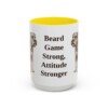 15oz Funny Standard Schnauzer Mug, Yellow, front view