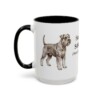 15oz Standard Schnauzer Latin Mug, Black, left side view