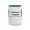 15oz Standard Schnauzer Latin Mug, Light Blue, front view
