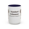 15oz Standard Schnauzer Latin Mug, Navy, front view