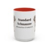 15oz Standard Schnauzer Latin Mug, Red, front view