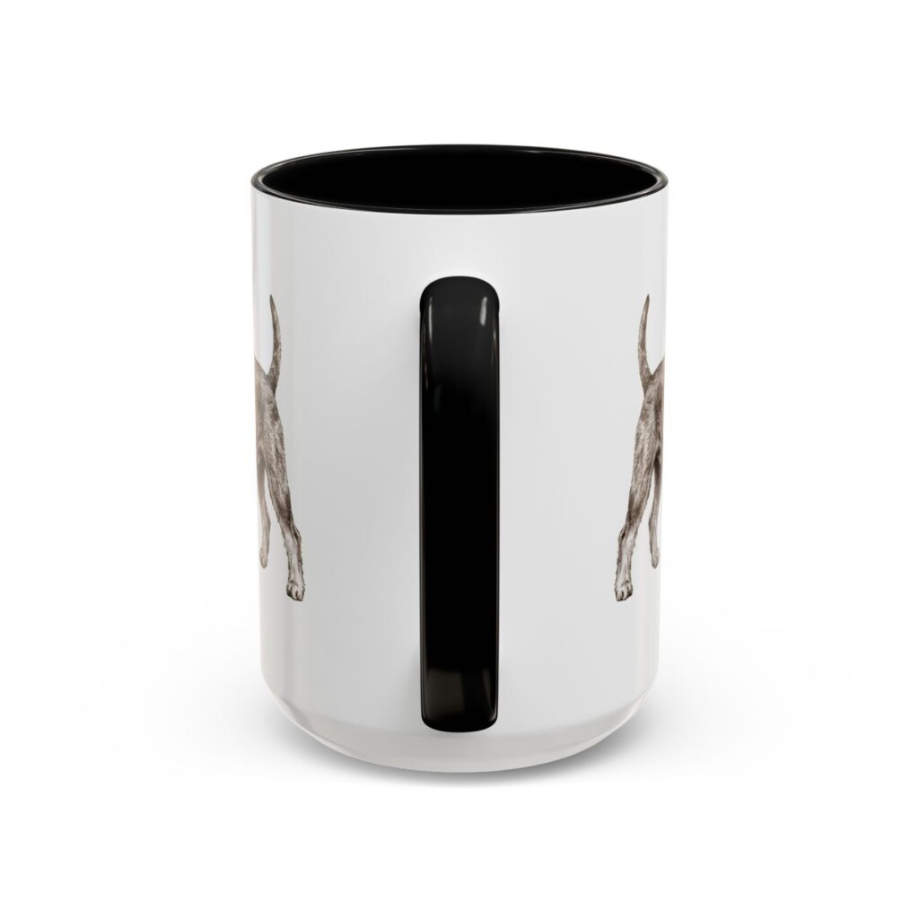 15oz Standard Schnauzer Dog Mom Mug, Black, back view