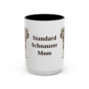 15oz Standard Schnauzer Dog Mom Mug, Black, front view