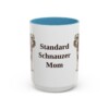 15oz Standard Schnauzer Dog Mom Mug, Light Blue, front view