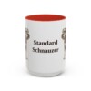 15oz Standard Schnauzer Mug, Red, front view