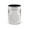 15oz Standard Schnauzer Mug, Black, front view