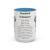 15oz Standard Schnauzer Mug, Light Blue, front view