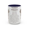 15oz Standard Schnauzer Mug, Navy, front view