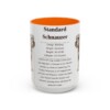 15oz Standard Schnauzer Mug, Orange, front view