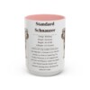 15oz Standard Schnauzer Mug, Pink, front view