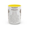 15oz Standard Schnauzer Mug, Yellow, front view