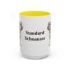 15oz Standard Schnauzer Mug, Yellow, front view