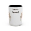 15oz Sussex Spaniel Mug, Black, front view