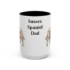 15oz Sussex Spaniel Dog Dad Mug, Black, front view