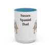 15oz Sussex Spaniel Dog Dad Mug, Light Blue, front view