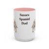 15oz Sussex Spaniel Dog Dad Mug, Pink, front view