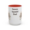 15oz Sussex Spaniel Dog Dad Mug, Red, front view