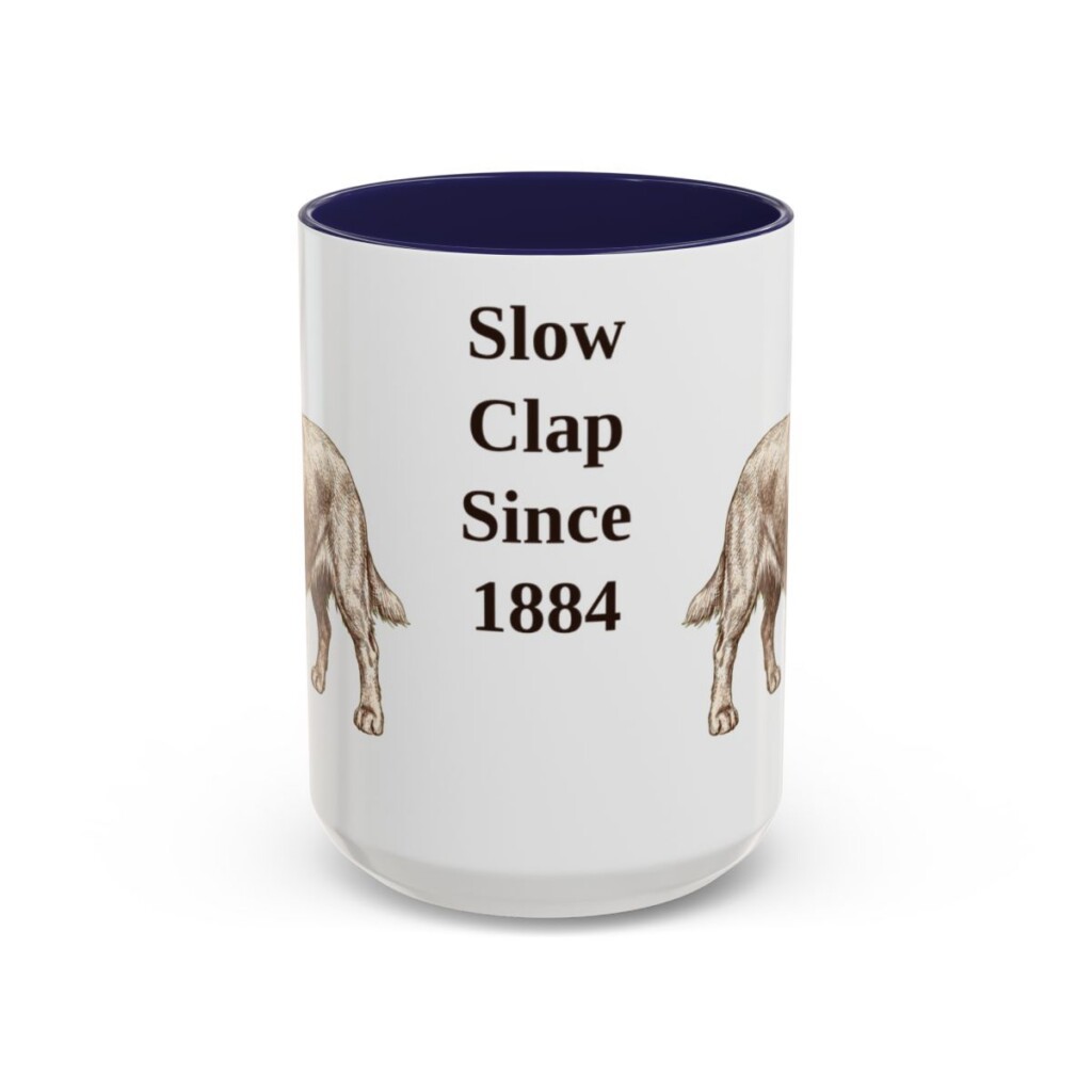 15oz-sussex-spaniel-mug-humor-navy 15oz Funny Sussex Spaniel Mug, Navy, front view