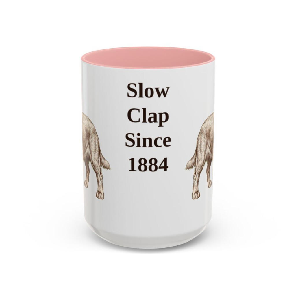 15oz-sussex-spaniel-mug-humor-pink 15oz Funny Sussex Spaniel Mug, Pink, front view