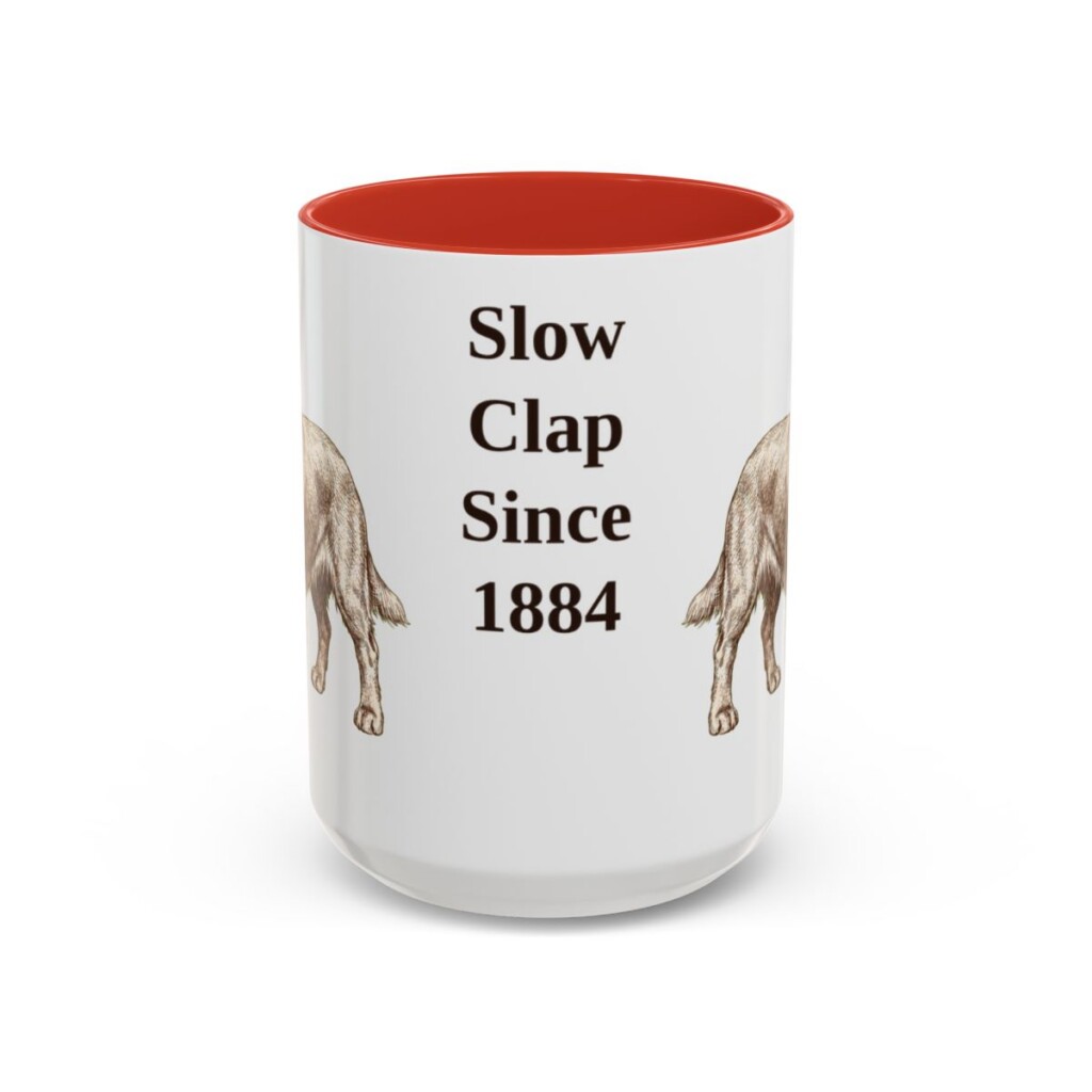 15oz-sussex-spaniel-mug-humor-red 15oz Funny Sussex Spaniel Mug, Red, front view