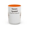 15oz Sussex Spaniel Latin Mug, Orange, front view