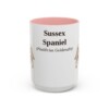 15oz Sussex Spaniel Latin Mug, Pink, front view