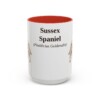 15oz Sussex Spaniel Latin Mug, Red, front view