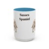 15oz Sussex Spaniel Mug, Light Blue, front view