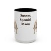 15oz Sussex Spaniel Dog Mom Mug, Black, front view
