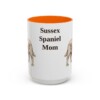 15oz Sussex Spaniel Dog Mom Mug, Orange, front view