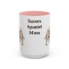 15oz Sussex Spaniel Dog Mom Mug, Pink, front view