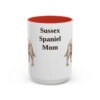 15oz Sussex Spaniel Dog Mom Mug, Red, front view