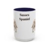 15oz Sussex Spaniel Mug, Navy, front view