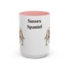 15oz Sussex Spaniel Mug, Pink, front view