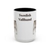 15oz Swedish Vallhund Mug, Black, front view