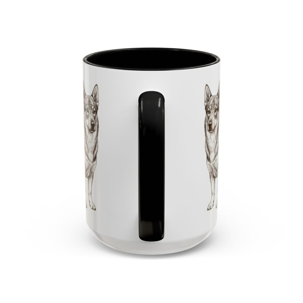 15oz-swedish-vallhund-mug-dad-black-back 15oz Swedish Vallhund Dog Dad Mug, Black, back view